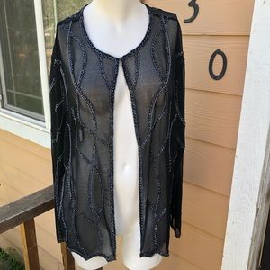 Vintage hand beaded gorgeous sheer top